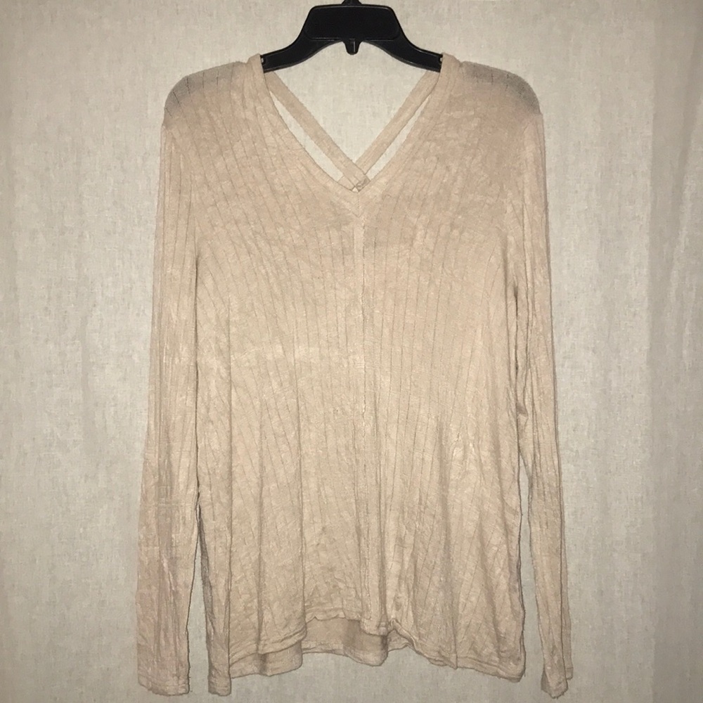 Cream colored long sleeve tunic